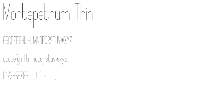 Montepetrum Thin font
